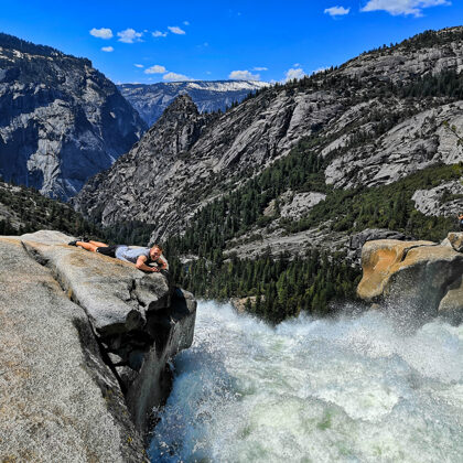 Mařík u Nevada Fall v Yosemite National Park