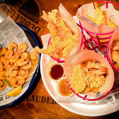 Večeře v restauraci Bubba Gump Shrimp, San Francisco