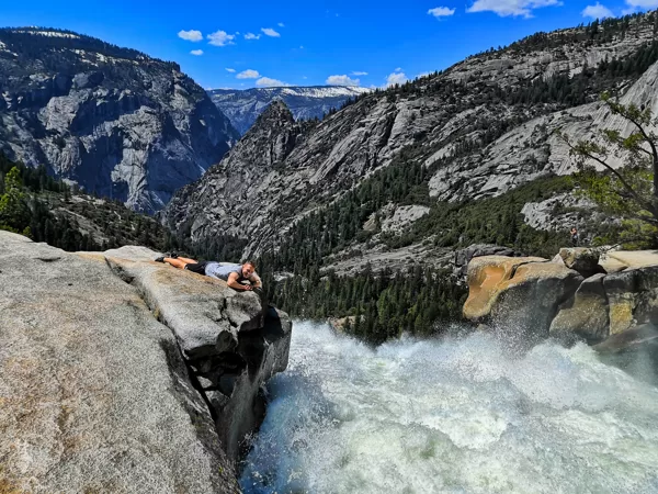Mařík u Nevada Fall v Yosemite National Park