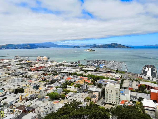 Výhled z Coit Tower, San Francisco