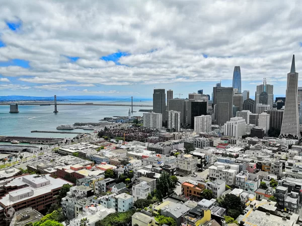 Výhled z Coit Tower, San Francisco